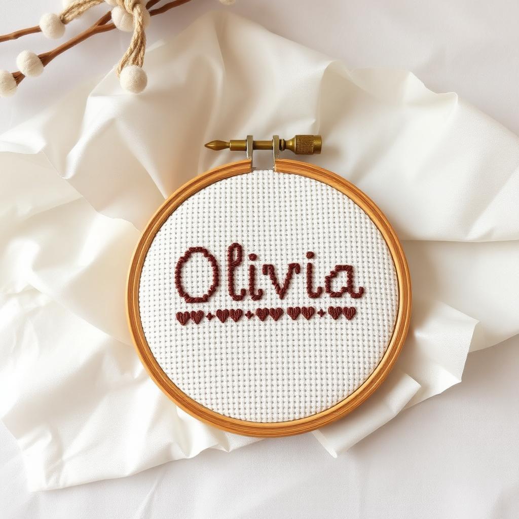 Personalised name hoop keepsake